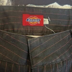 Dickies Girl Dark Red Pinstripe Mini Skirt